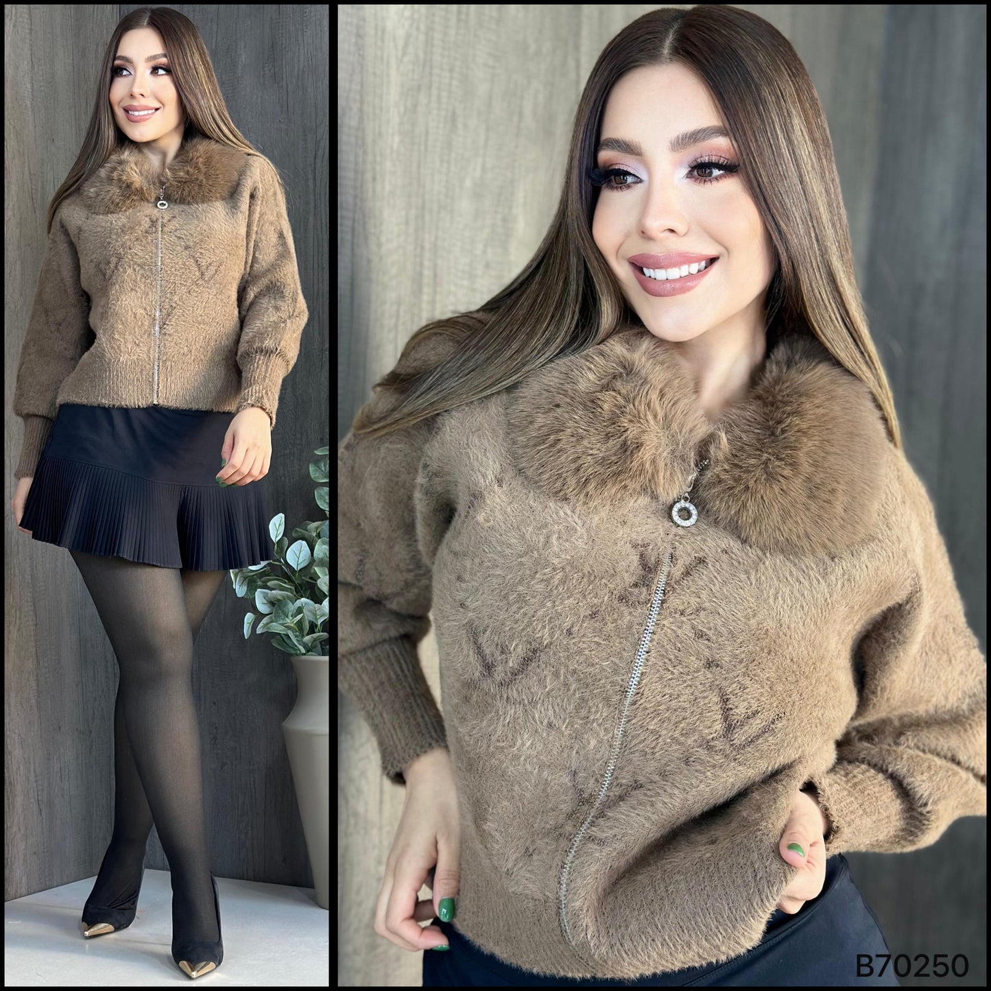 Sweater Tejido - Letras Grabado