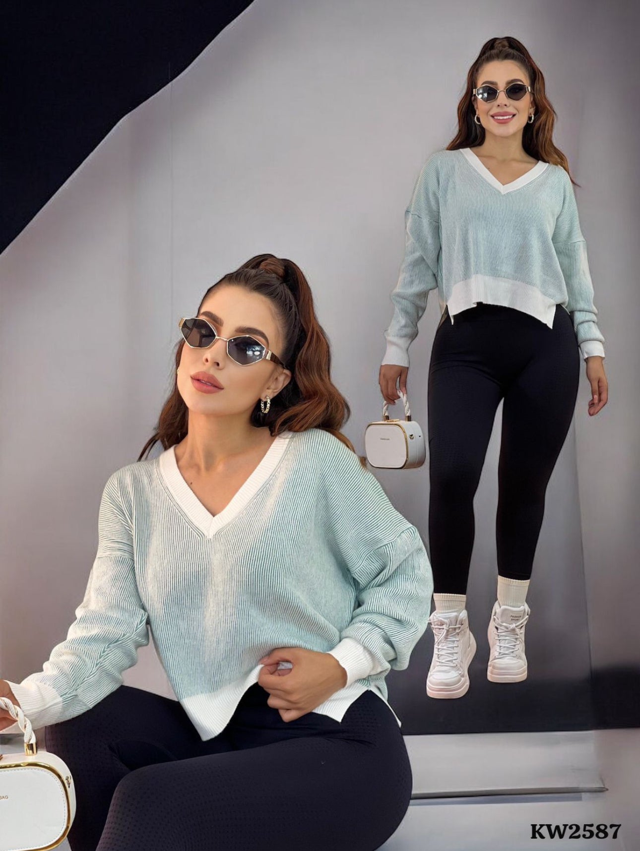 Oversized crop sweaters