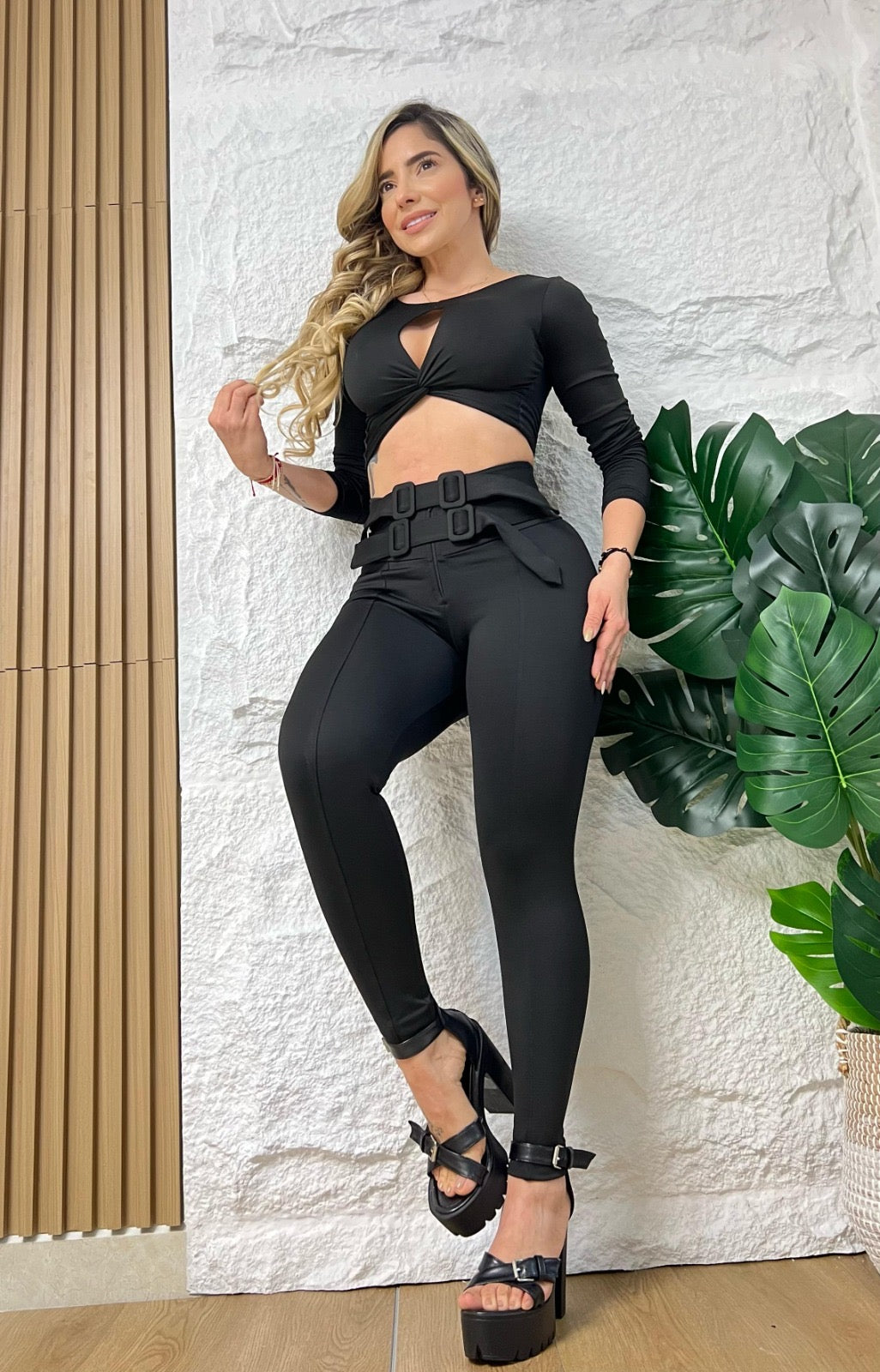 Leggings Hebillas Forradas