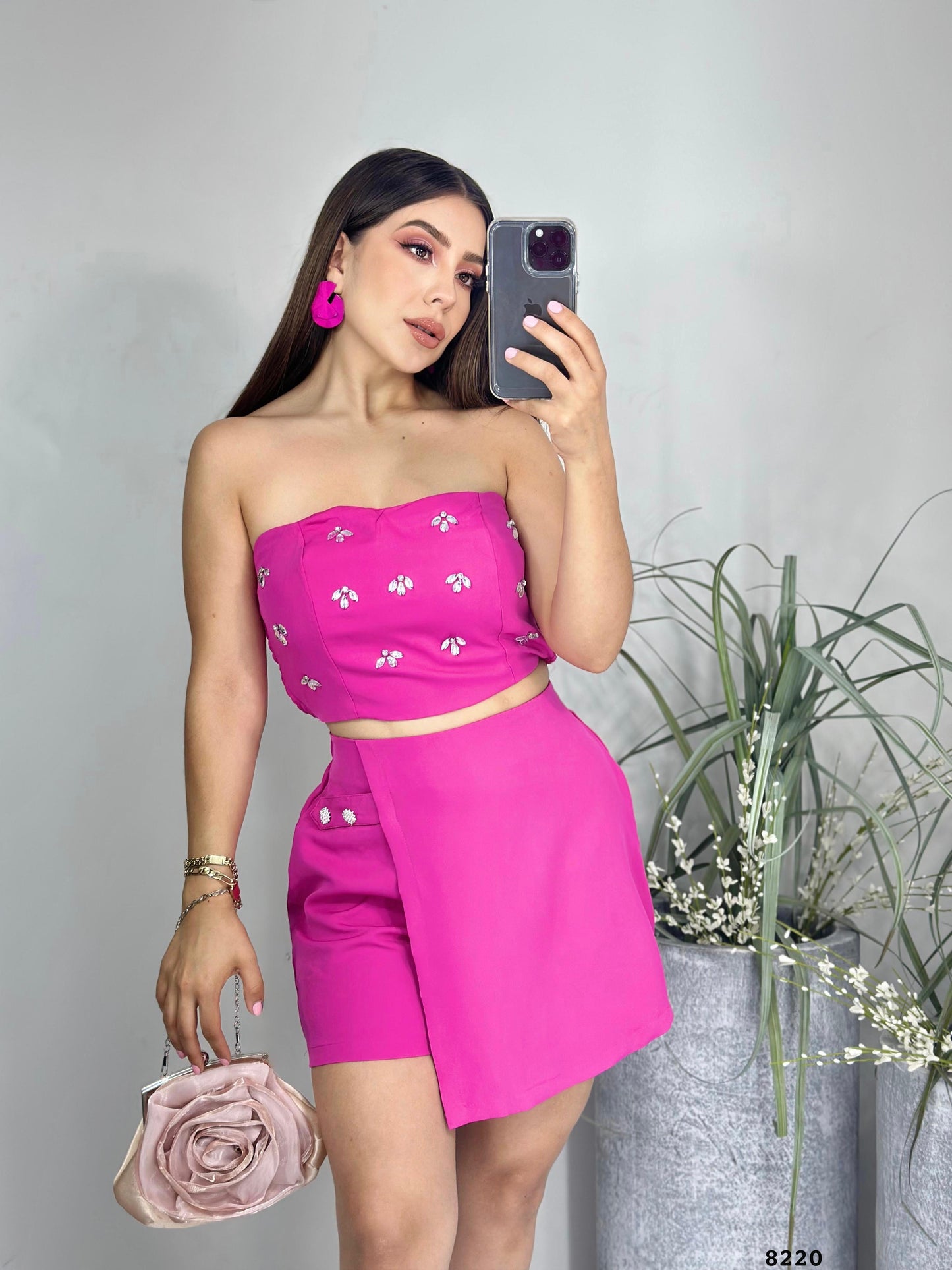 8220- skirt short set