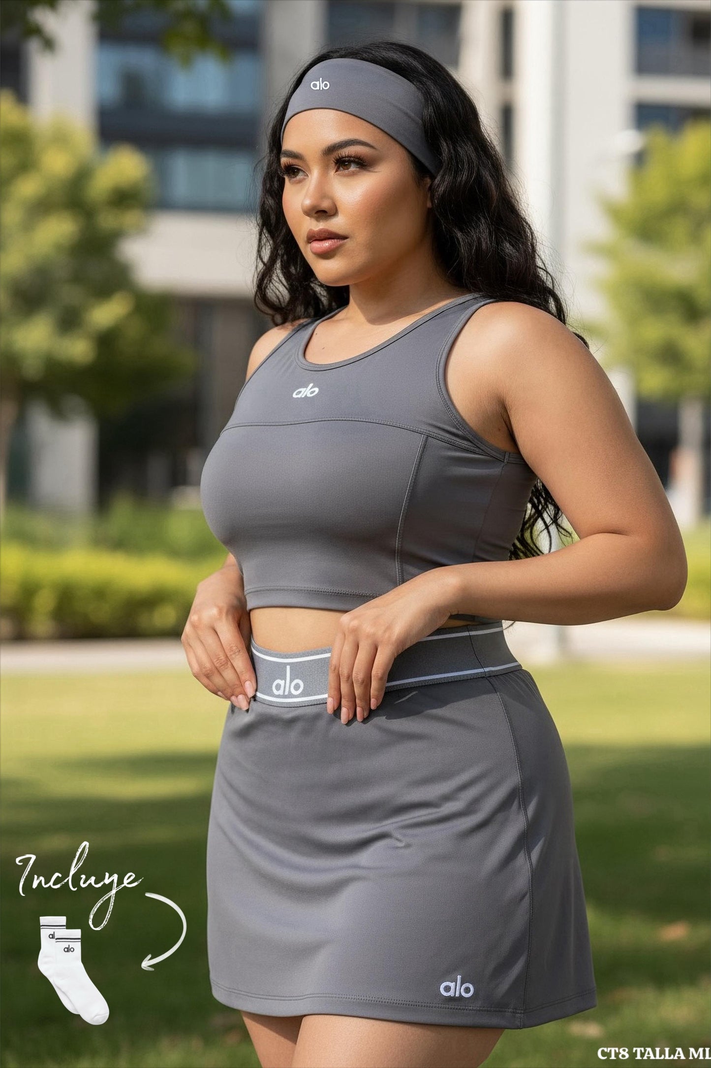 DJ39- 4 Pieces Skort Al0 Set