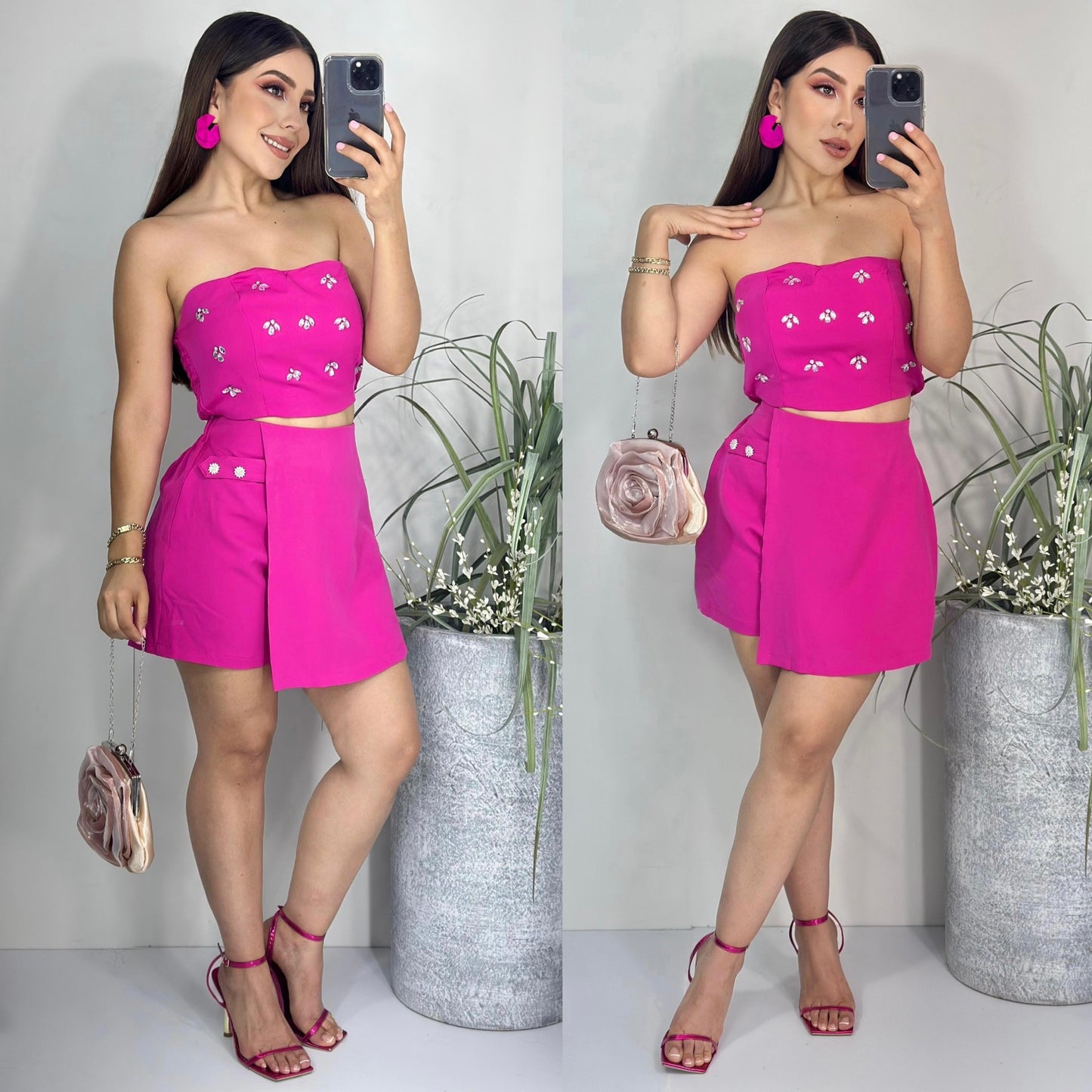 8220- skirt short set