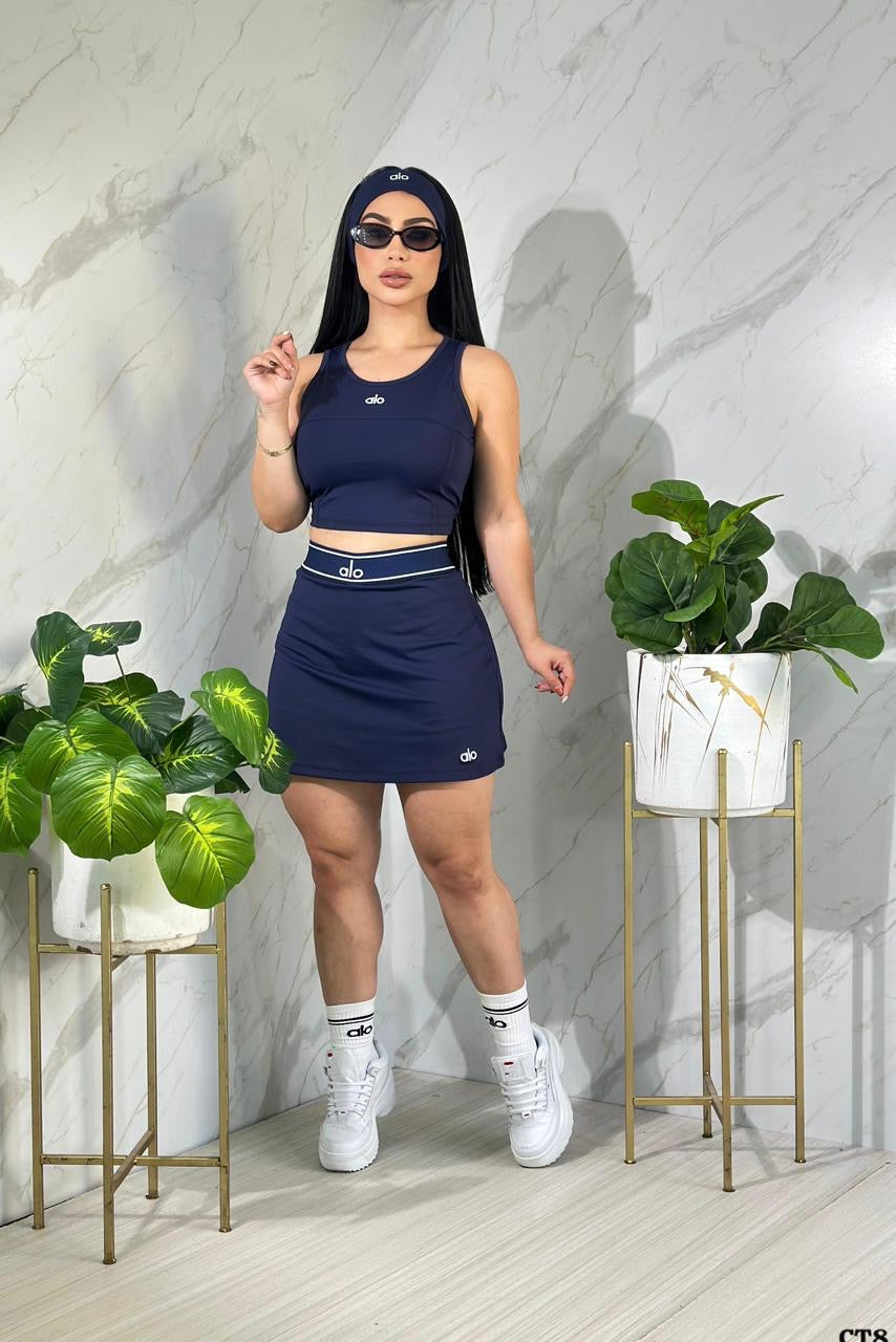 DJ39- 4 Pieces Skort Al0 Set