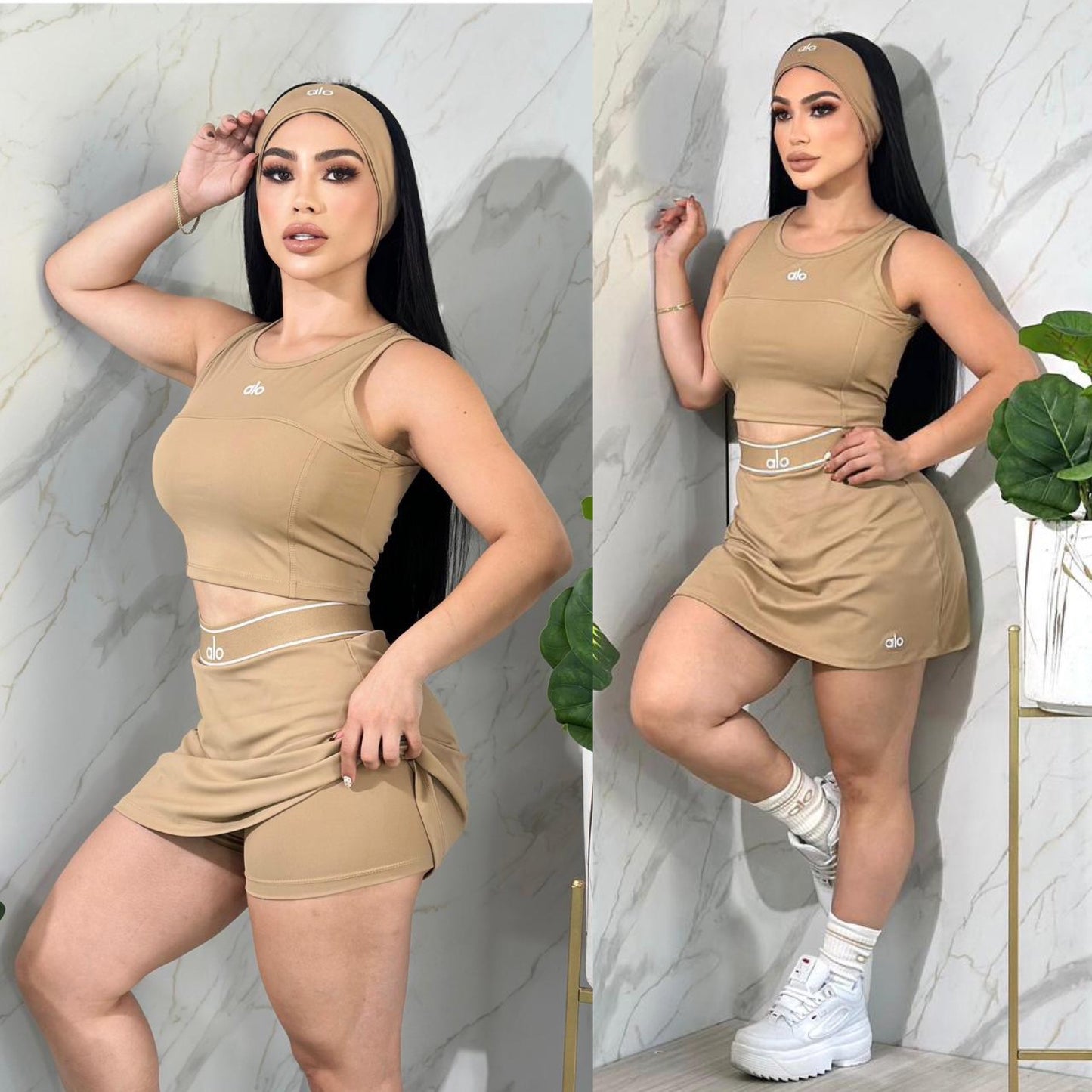 DJ39- 4 Pieces Skort Al0 Set