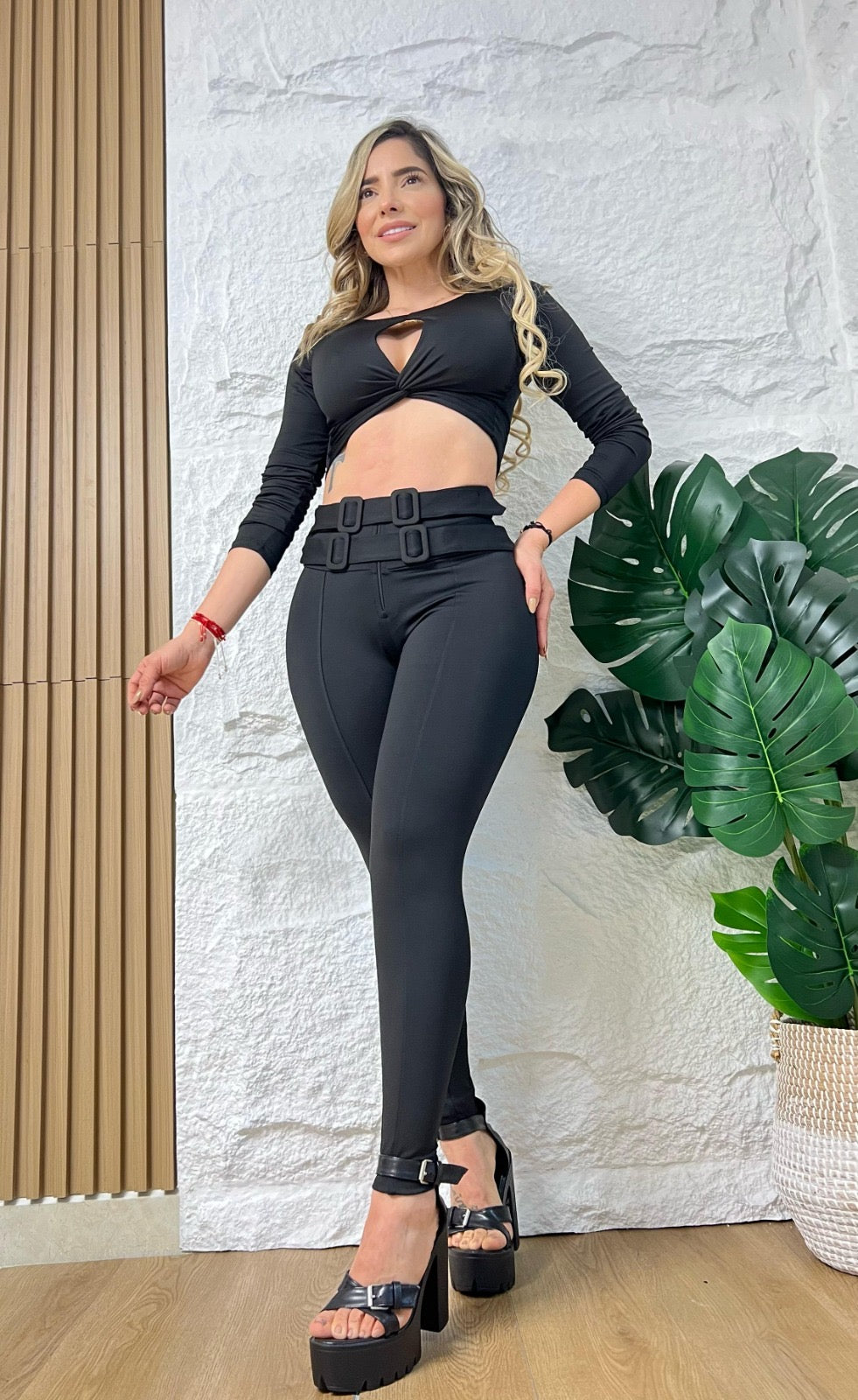 Leggings Hebillas Forradas