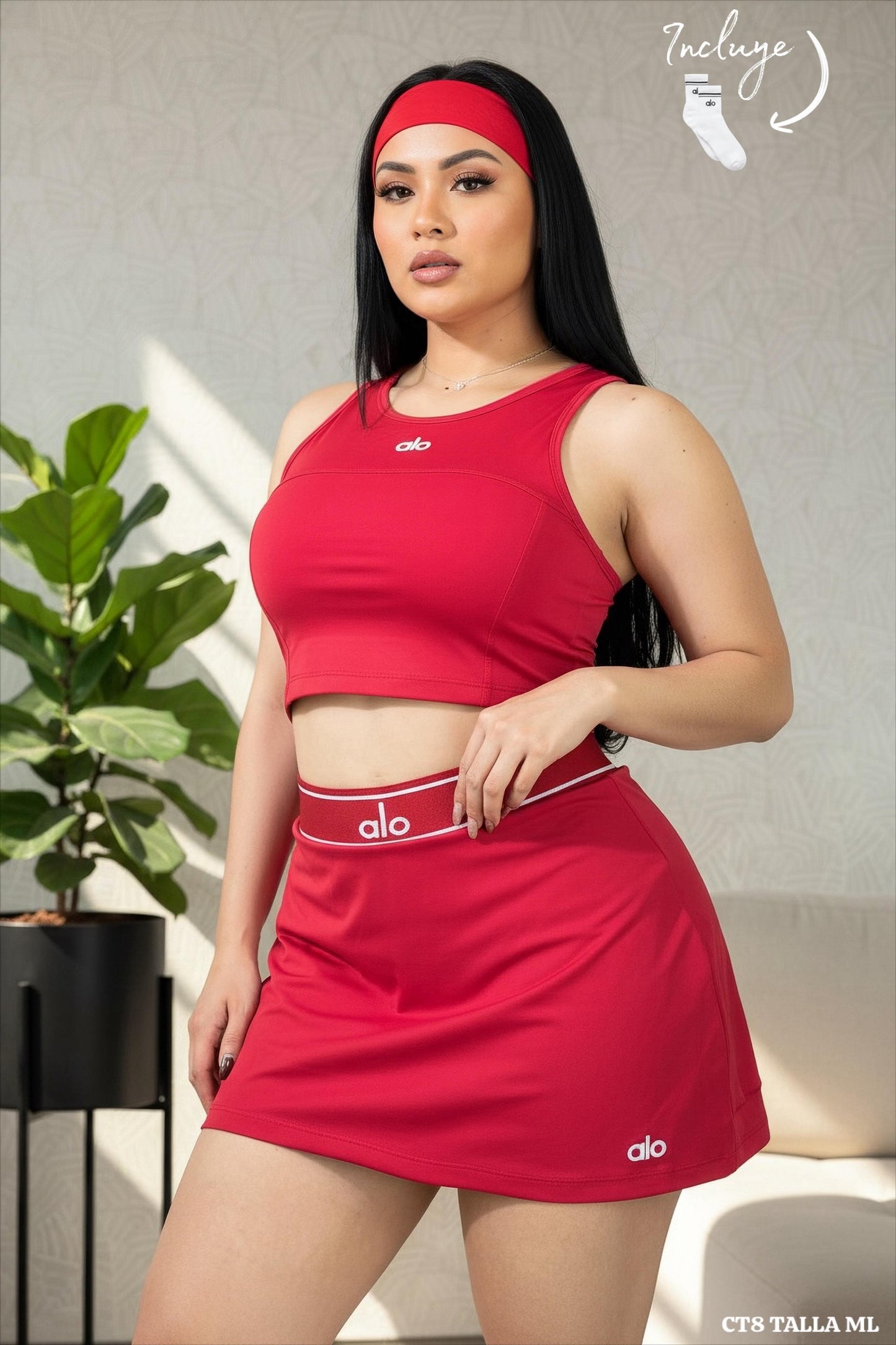 DJ39- 4 Pieces Skort Al0 Set