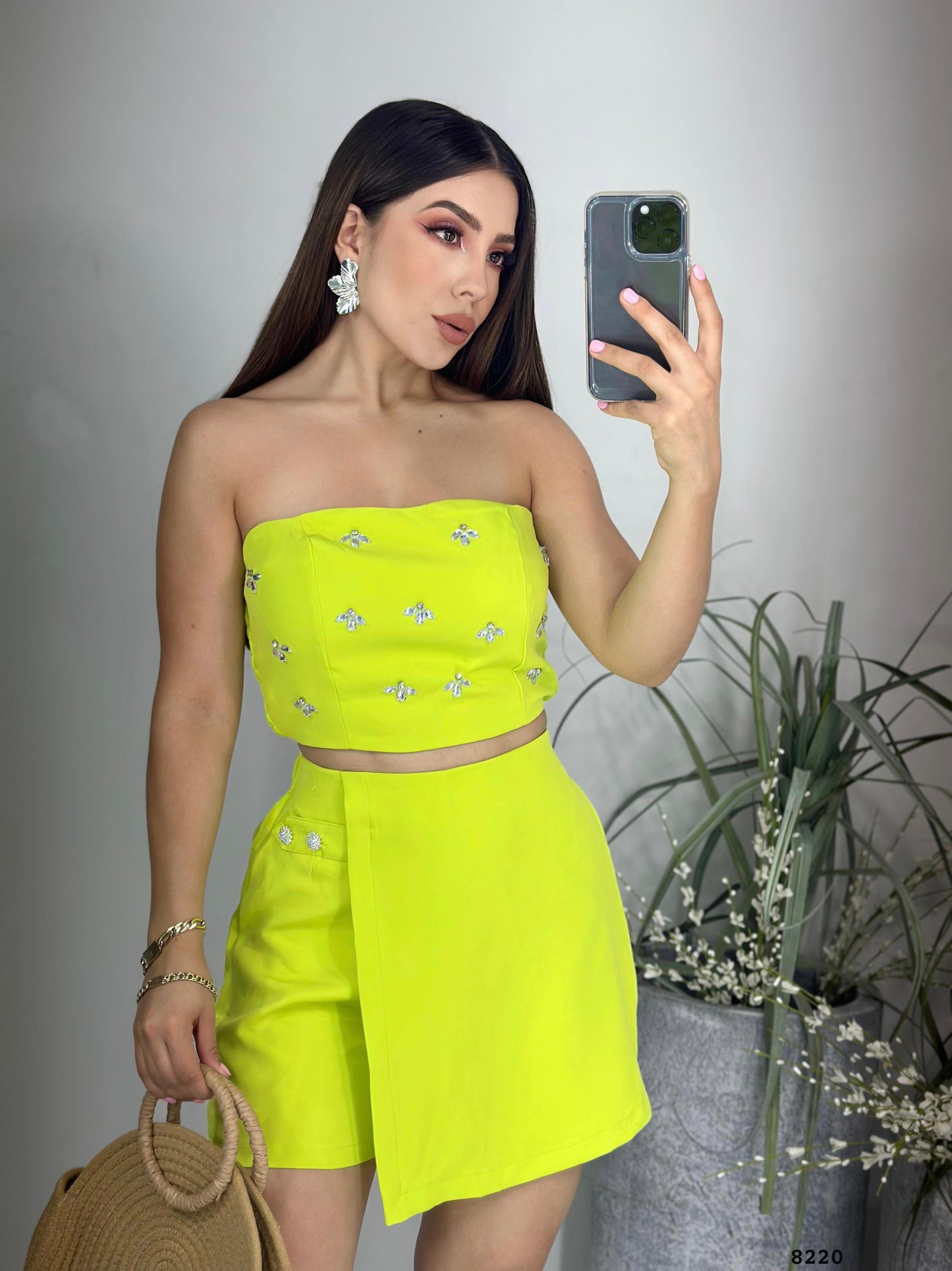 8220- skirt short set