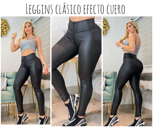 Leggings Suplex & Cuero con Cierre