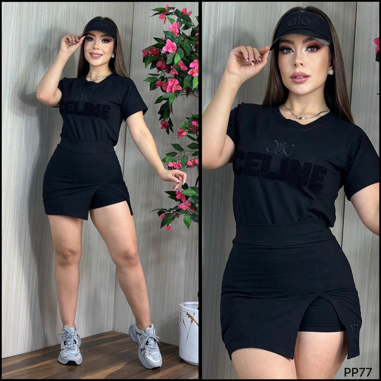 PP77- Short Falda Set