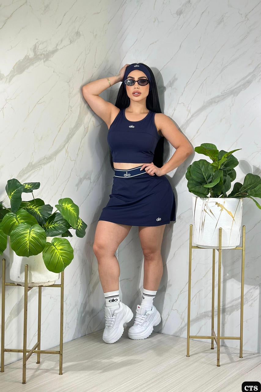 DJ39- 4 Pieces Skort Al0 Set