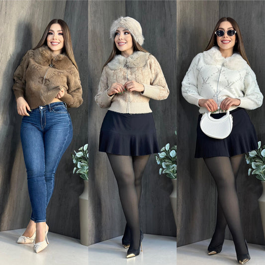 Sweater Tejido - Letras Grabado