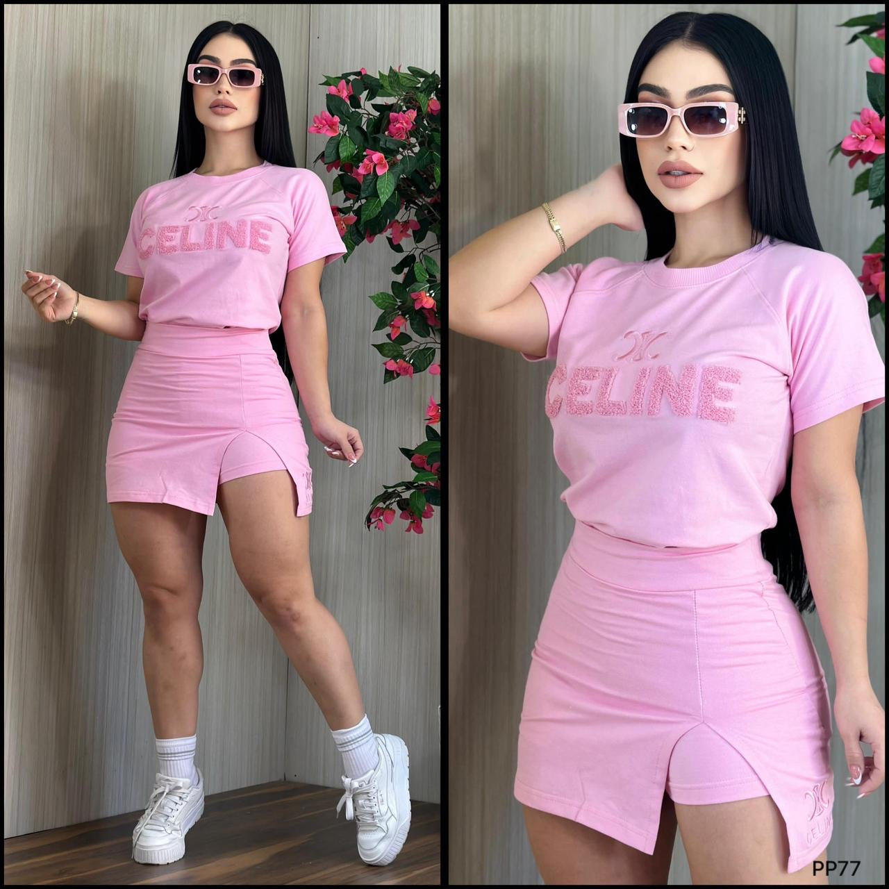 PP77- Short Falda Set