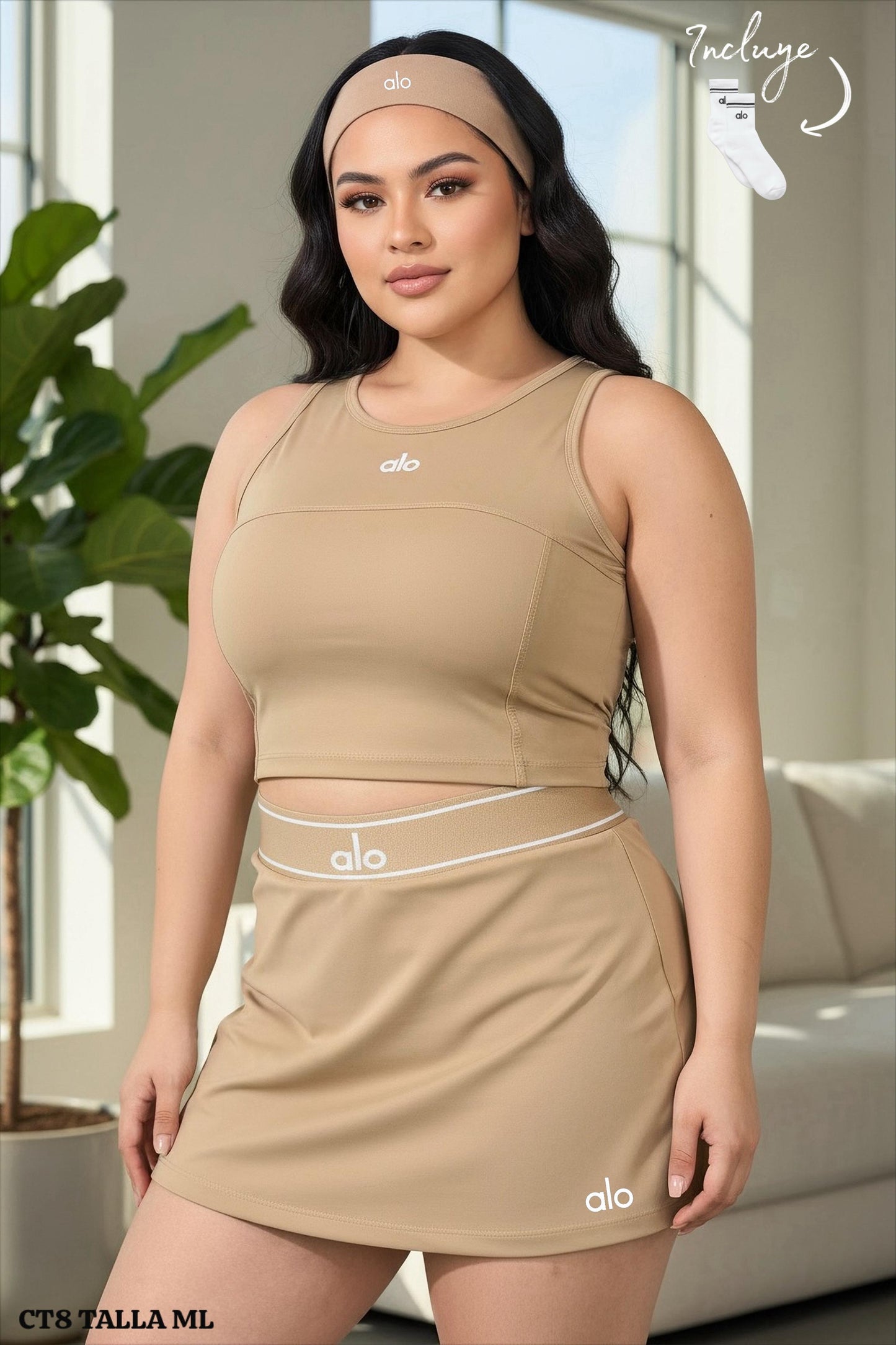 DJ39- 4 Pieces Skort Al0 Set