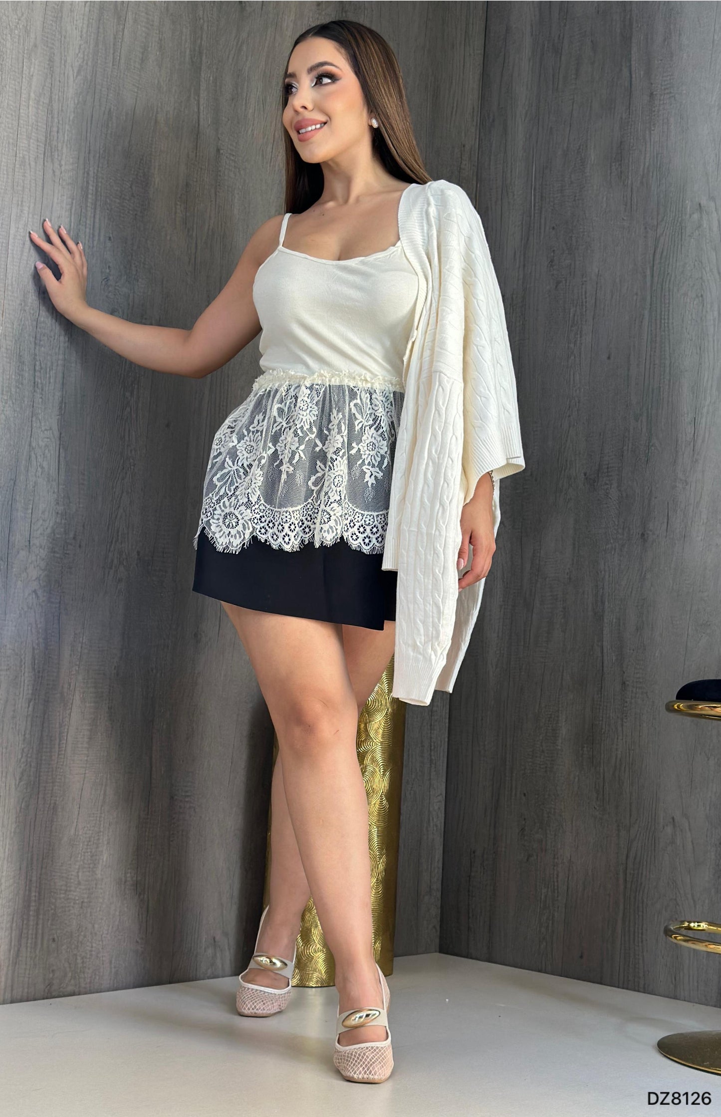 Crocheted sweater - 2 pieces