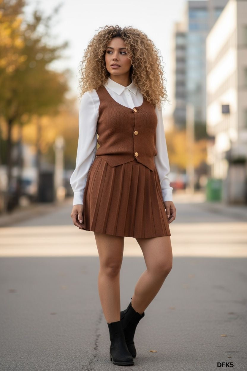 DFK5- Knit Skirt Set