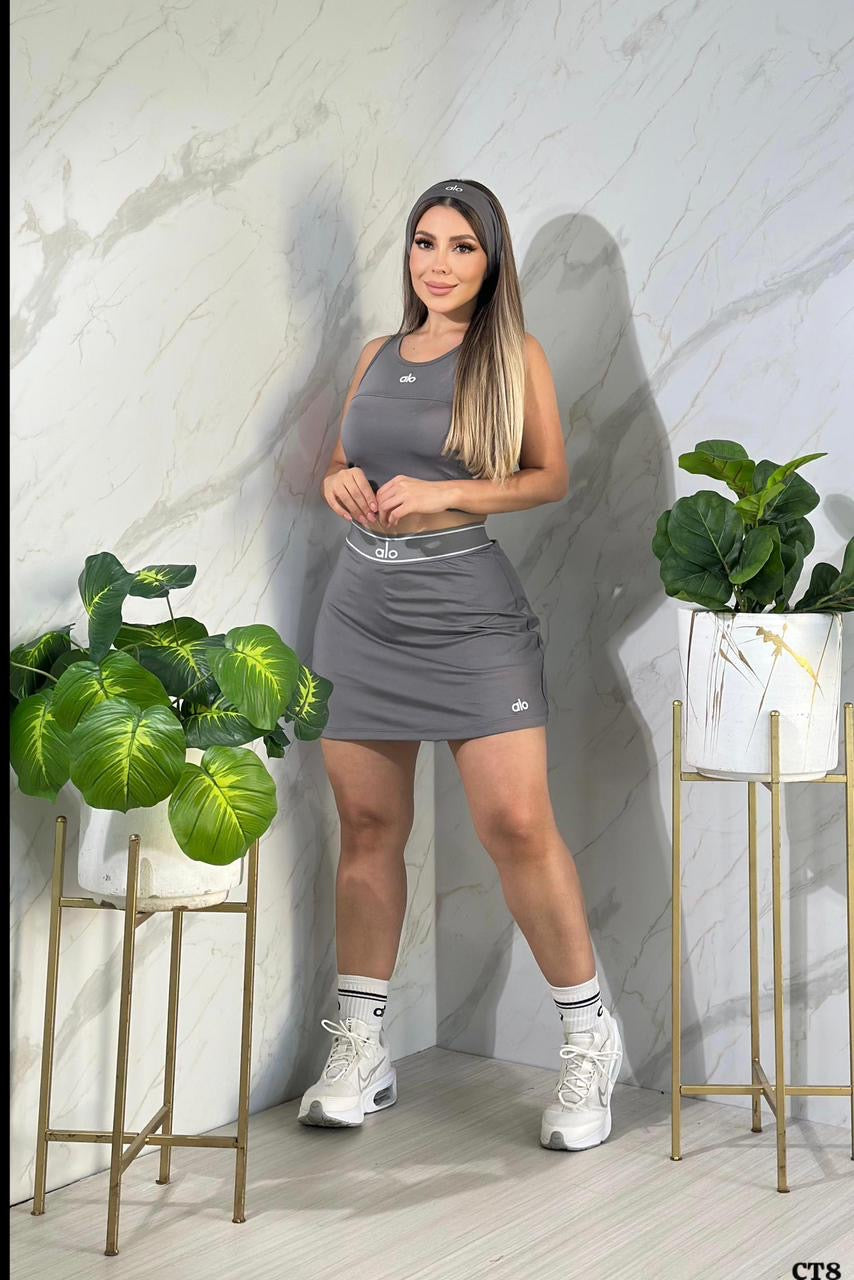 DJ39- 4 Pieces Skort Al0 Set