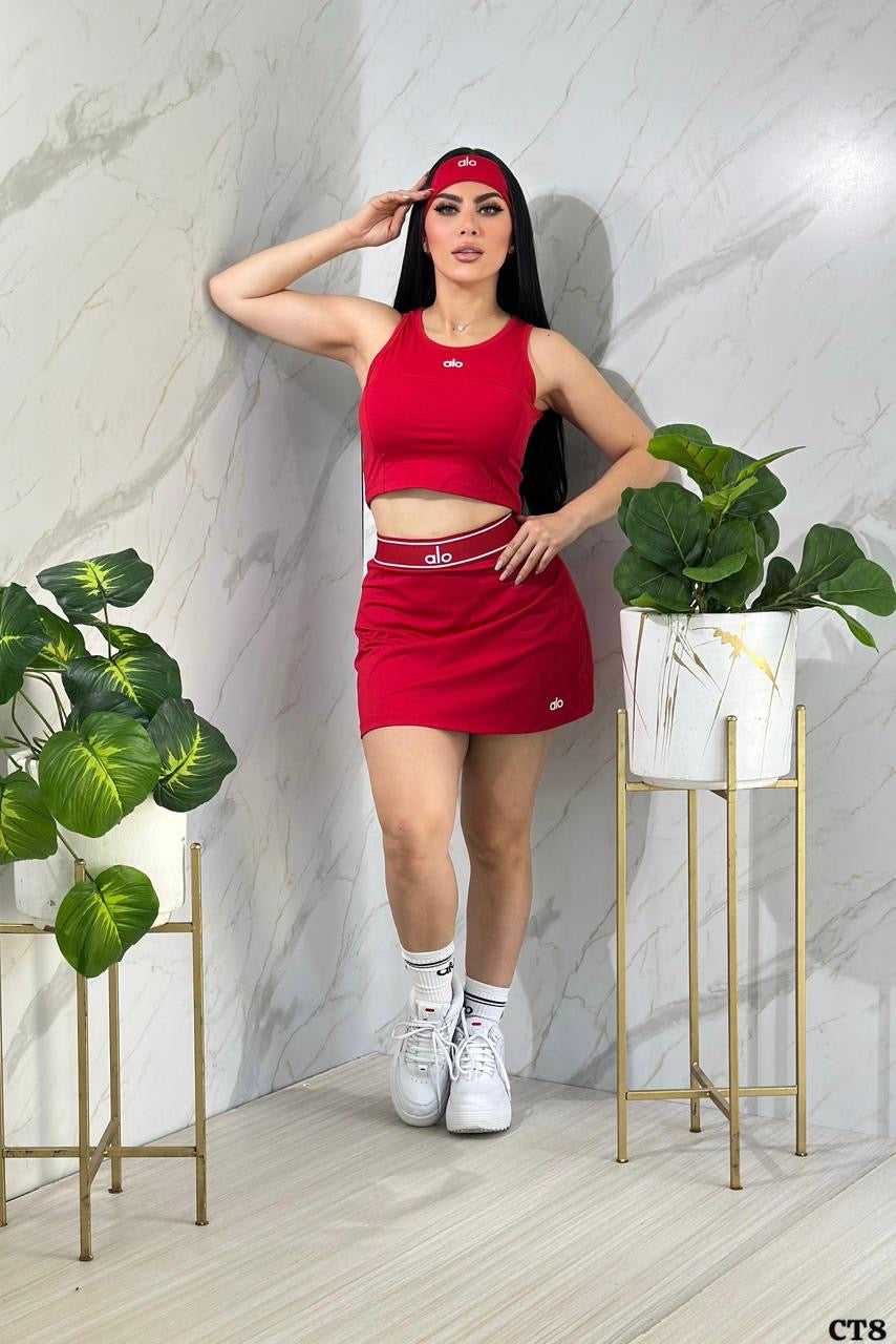 DJ39- 4 Pieces Skort Al0 Set