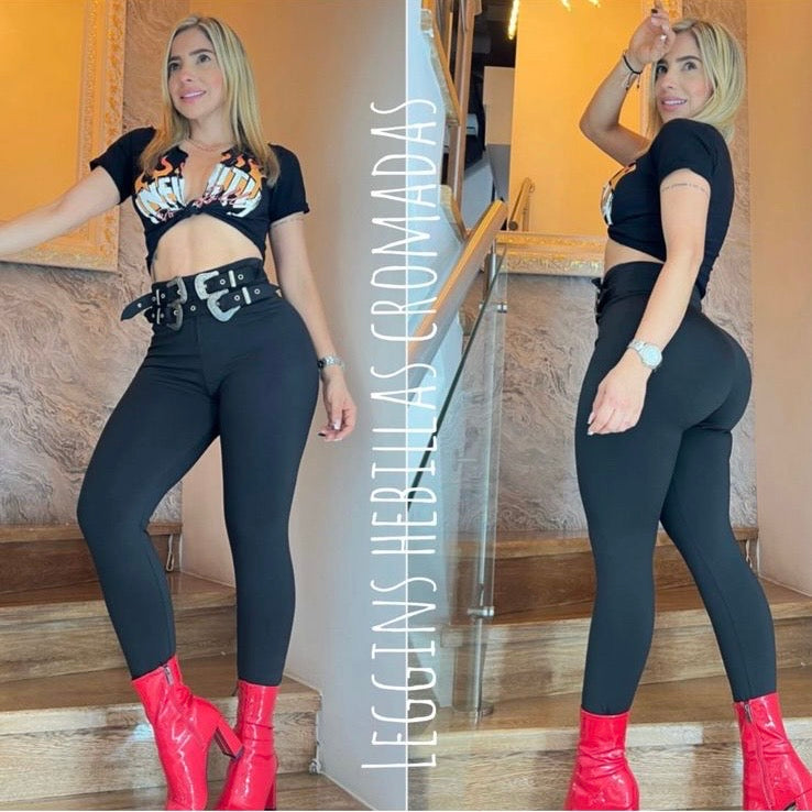 Legging Hebilla Cromada -Large
