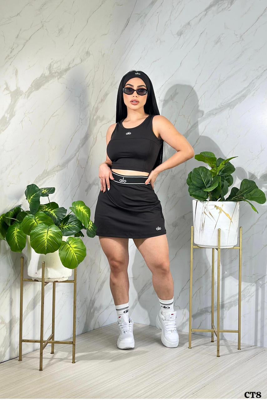 DJ39- 4 Pieces Skort Al0 Set