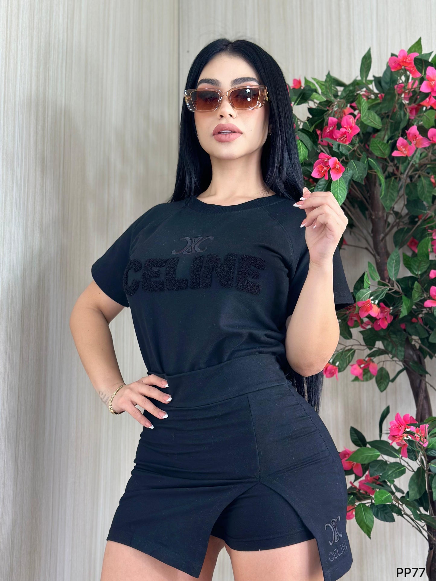 PP77- Short Falda Set