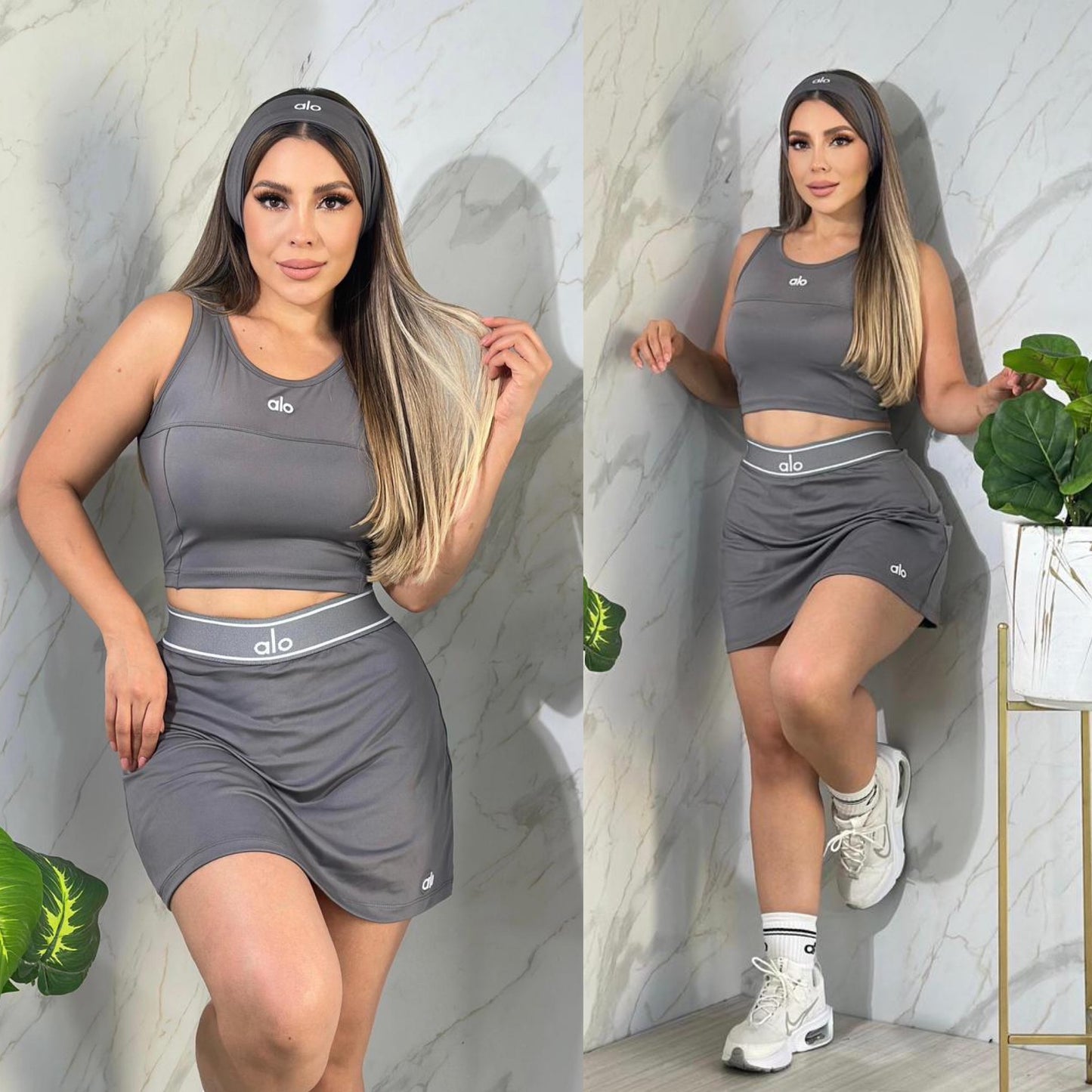 DJ39- 4 Pieces Skort Al0 Set