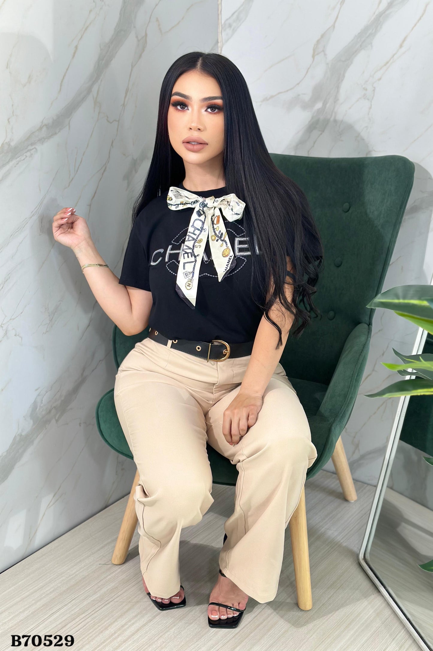 B70529- CC Sequin Blouse